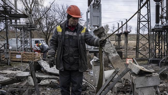 One of the power plants damaged by a Russian air attack in October. Picture: Getty Images.