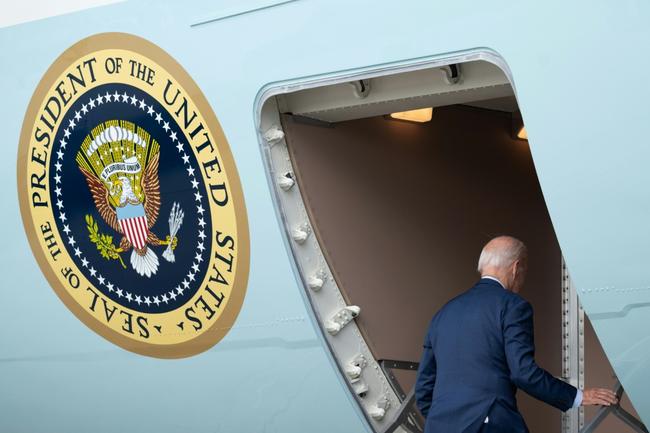 US President Joe Biden boarded Air Force One at Joint Base Andrews to head for India and Vietnam