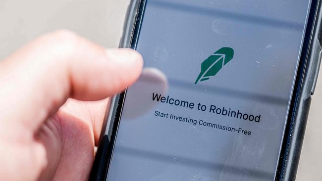 The Robinhood trading app. Picture: AFP)