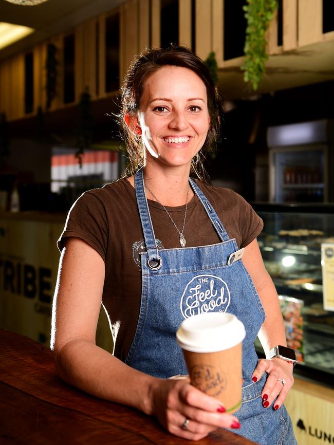 Sally Vujica, owner of The Feel Good Foodie food truck has opened Tribe Cafe, an add on to Townsville Crossfit in Condon. Picture: Alix Sweeney