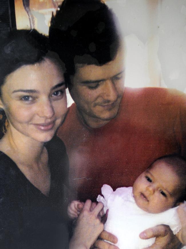 Miranda Kerr and Orlando Bloom with their son Flynn.