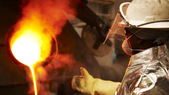 A worker at the Lihir gold mine in PNG.