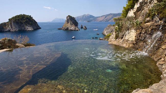 The salt water pool. Picture: LuxuryItalianIsland.com