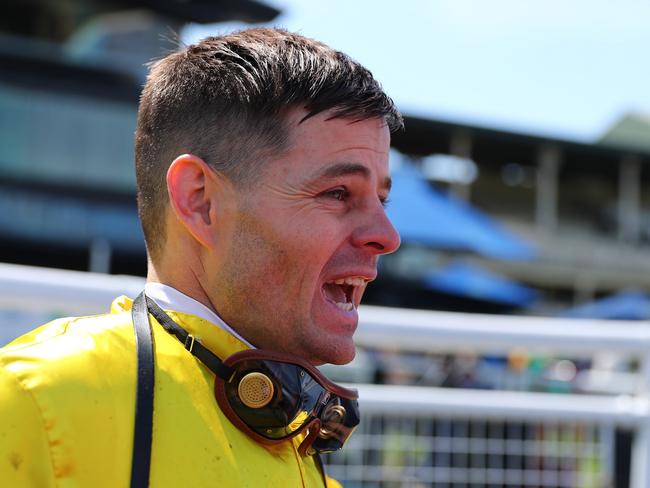 SYDNEY, AUSTRALIA - OCTOBER 21: Aaron Bullock riding Peace Officer wins Race 3 Midway   during the Spring Wild Card Day - Sydney Racing at Royal Randwick Racecourse on October 21, 2023 in Sydney, Australia. (Photo by Jeremy Ng/Getty Images)