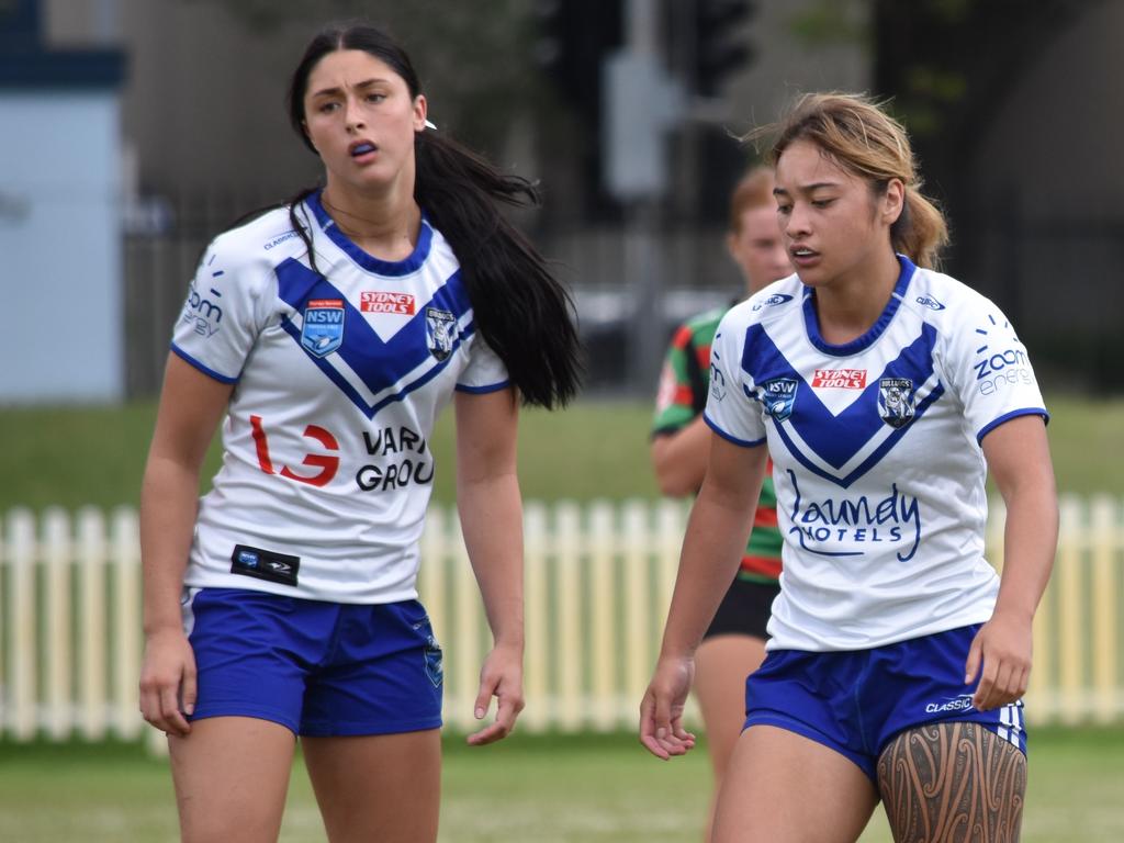 Bella McEachern (left) and Waimarie Martin. Picture: Sean Teuma. Tarsha Gale Cup