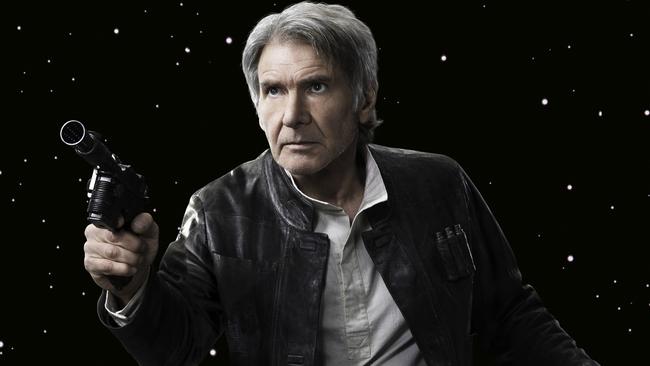 Harrison Ford as Han Solo in Star Wars — The Force Awakens.