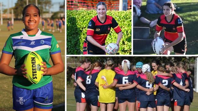 The Cathedral College and Rockhampton Grammar and Emmaus and Shalom face off in the Dolphins Schoolgirls Challenge semi-finals on Tuesday.