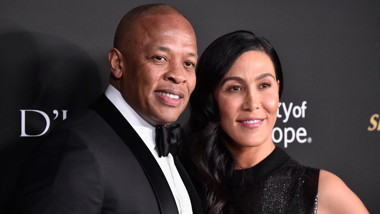 Dr Dre and Nicole Young’s nasty divorce has been playing out in court after they announced their split in June 2020. Picture: Getty Images.