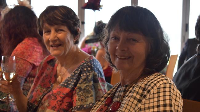 Denise Berry and Gina Ostwald at the Pavilion on Melbourne Cup Day 2022.