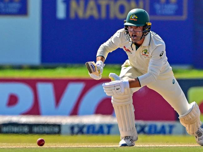 Australia's Alex Carey scored 156, his highest Test score. Picture: AFP