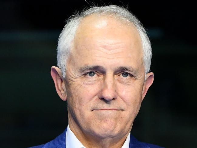 GOLD COAST, AUSTRALIA - APRIL 10:  Prime Minister of Australia Malcolm Turnbull applauds the Australian Men's 4 x 100m Medley Relay Final team winning gold on day six of the Gold Coast 2018 Commonwealth Games at Optus Aquatic Centre on April 10, 2018 on the Gold Coast, Australia.  (Photo by Quinn Rooney/Getty Images)