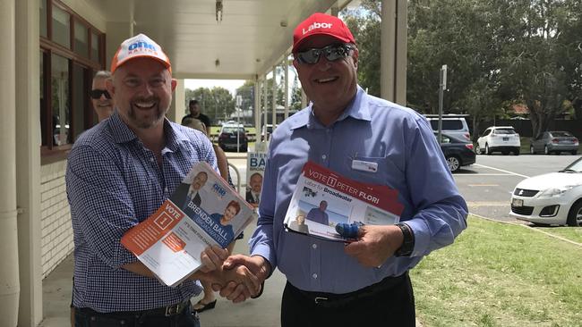 One Nation's Brendan Ball and Labor's Peter Flori.