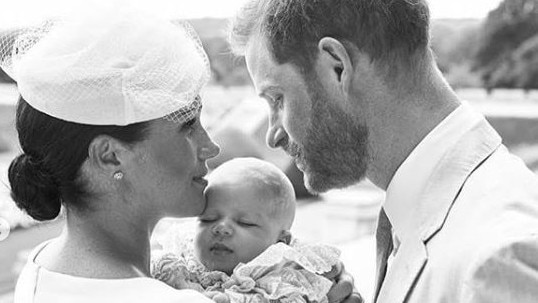 Meghan and Harry barred press to Archie’s christening and instead released limited photos. Picture: Instagram