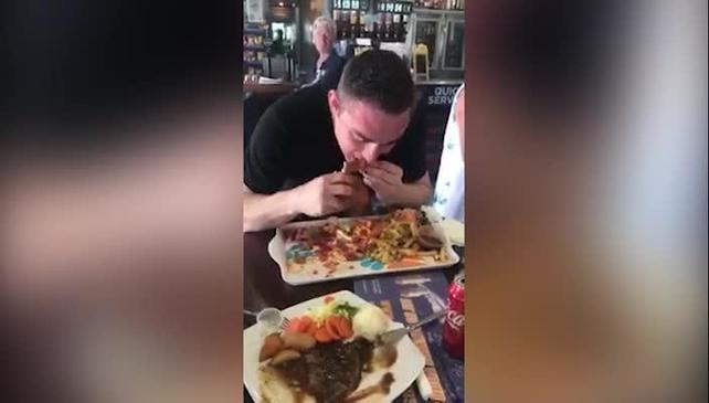 Man eats 3.5kg Parmy in 6 minutes