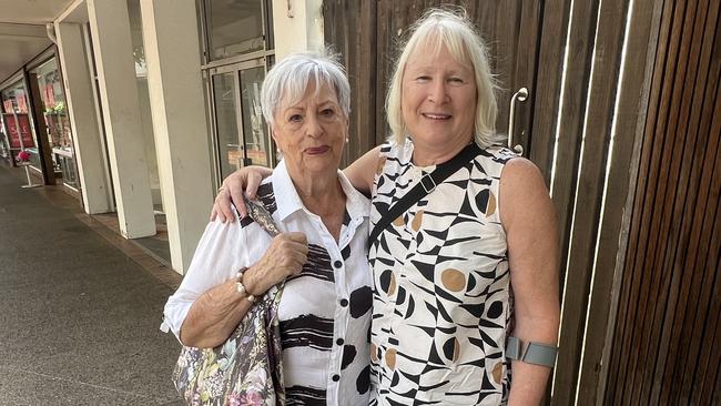 Territorians Trish Johnson and Jill Palmer said they were most concerned for young people and families. Photo: Harry Brill.