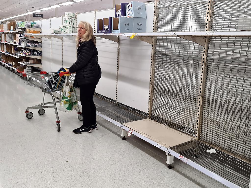 Supermarket shelves across the nation have at times been bare since the Covid-19 pandemic began. Picture: Alison Wynd