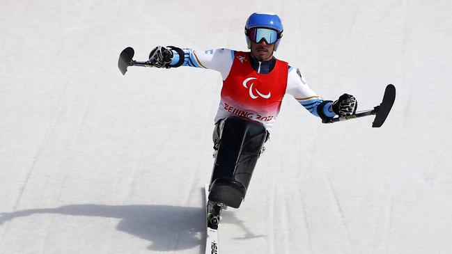 Enrique Plantey competes in the Men’s Giant Slalom.