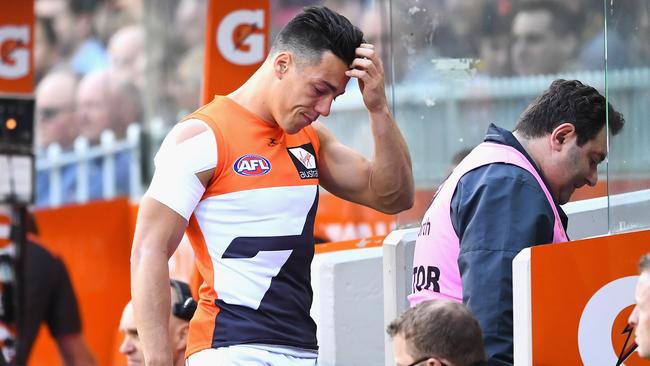 Dylan Shiel missed most of GWS’ preliminary final against Richmond.