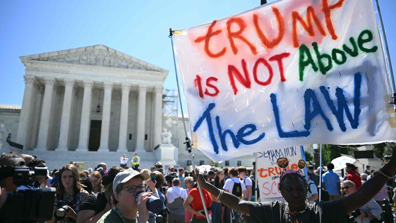 Protesters in front of the US Supreme Court on July 1, 2024, in Washington, DC. Picture: Drew Angerer / AFP