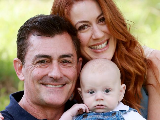 NETWORK SPECIAL.  MUST TALK WITH NETWORK PIC DESK BEFORE PUBLISHING.   23/01/2025 TV executive and former presenter Eden Gaha in Sydney with his wife Trent and baby Elia.  Eden splits his time between Sydney and L.A. Picture Jeff Darmanin