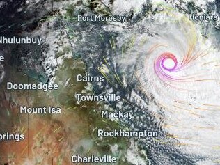 The latest radar image of Cyclone Jasper, at 8am today. Picture: BOM