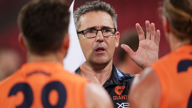 GWS coach Leon Cameron meditates before games. Picture: Getty