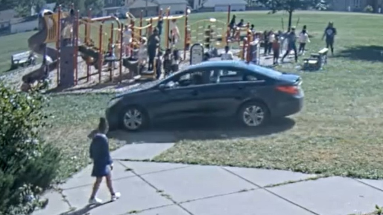 Boy ‘drives stolen car through playground’