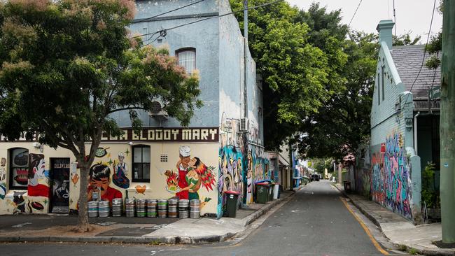 A cab driver remains in hospital after he was stabbed on this corner in Redfern. Picture: Julian Andrews