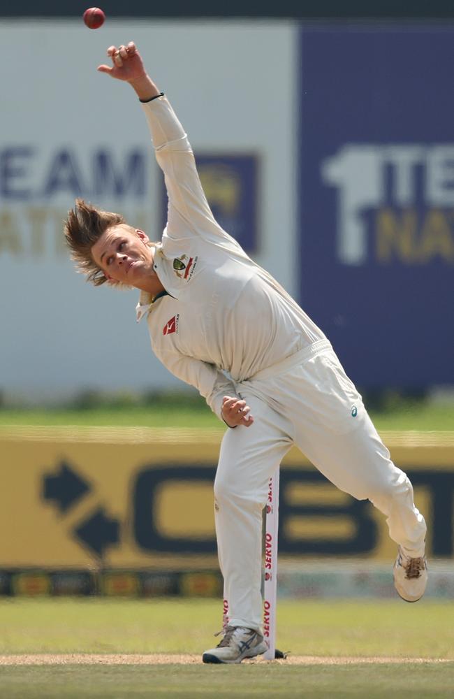 Part time spinner, debutant Cooper Connolly bowled three overs in the day’s play. Picture: Robert Cianflone/Getty Images