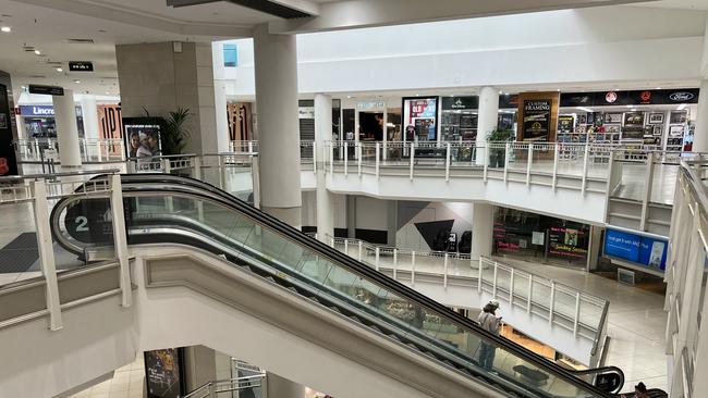 The former Myer Centre, now newly named, Uptown, resembles a ghost town. Pic: Lyndon Mechielsen