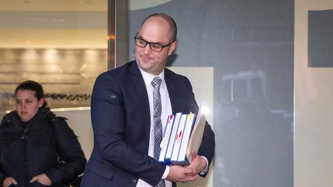 Paul Rowe leaves the Lawyer X Commission in Melbourne. Picture: Mark Stewart