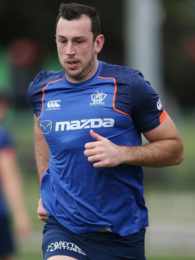 Todd Goldstein at North Melbourne training this week. Picture: Wayne Ludbey