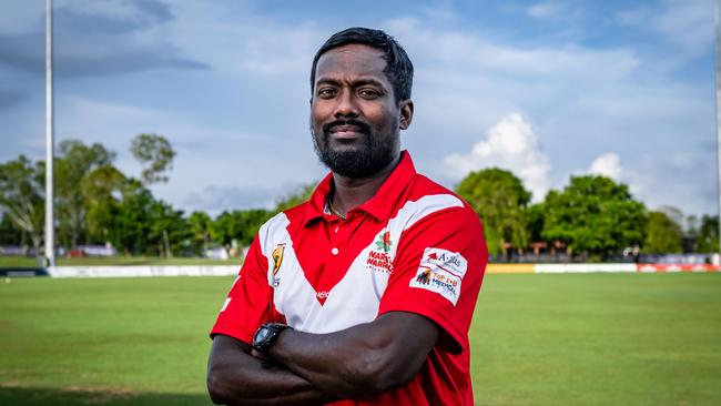 Waratah playing-coach Udara Weerasinghe ahead of the 2023 Darwin Cricket season. Picture: Patch Clapp