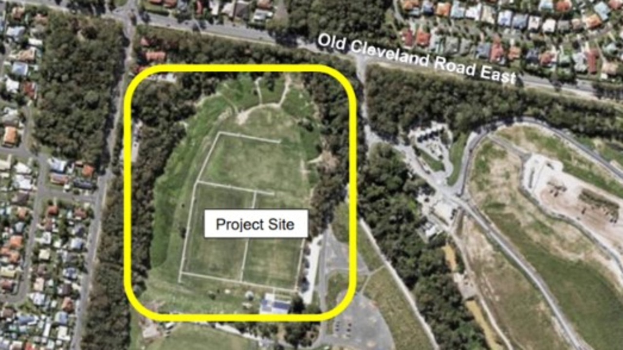 The playing fields were built on the former Birkdale tip landfill site, which is now deemed toxic. Image: Redland City Council