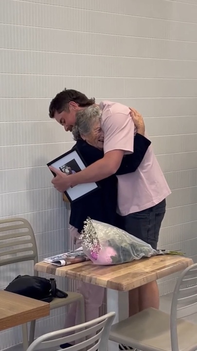 Man drives 11 hours to surprise grandma on his late grandpa's birthday