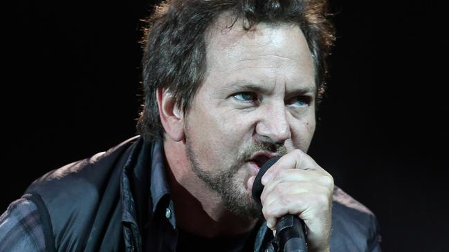 Big Day Out 2014. Pictured: Lead singer of Pearl Jam Eddie Vedder. Picture: Attila Szilvasi.