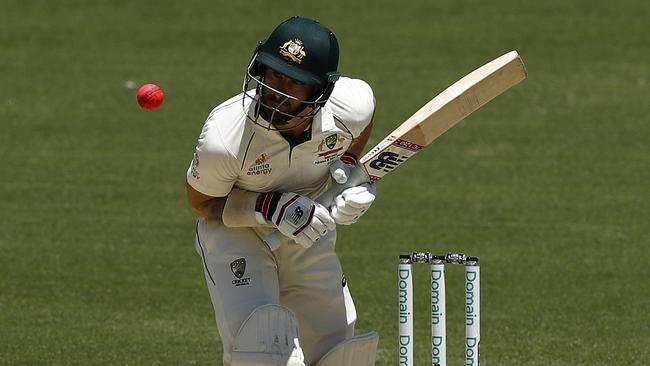 Wade cops a bouncer from New Zealand paceman Neil Wagner in Perth last year. Picture: Getty Images