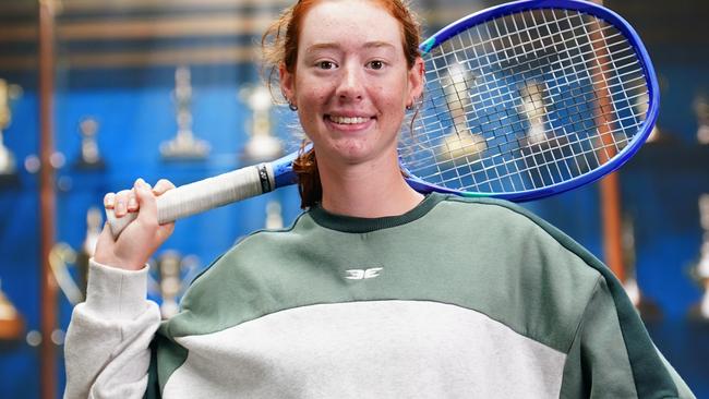 January 12: Maya Joint (AUS) poses in the studio, behind the scenes at the Australian Open at Melbourne Park on Sunday, January 12, 2025. Photo by TENNIS AUSTRALIA/ SCOTT BARBOUR