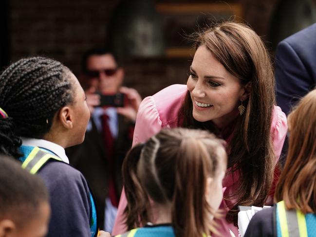 The moment a school pupil asked the Princess of Wales what it was like being a royal. Picture: AFP