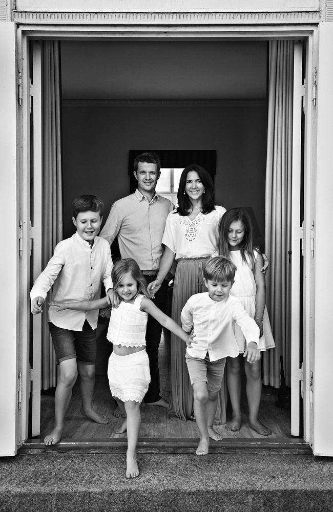 Prince Frederik and Princess Mary with their four children. Picture: Kongehuset/Franne Voight