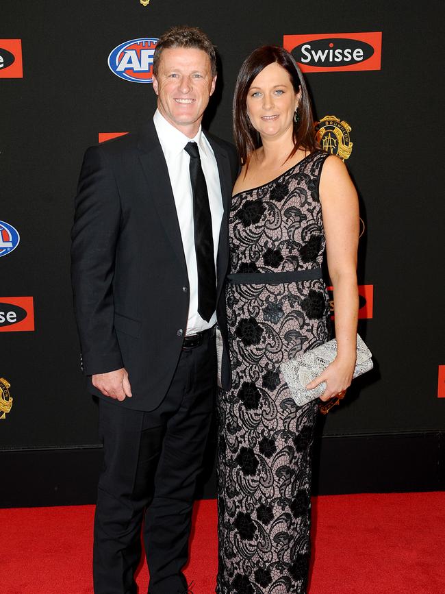 Damien Hardwick and Danielle. AAP Image/Joe Castro.