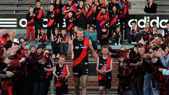 Dustin Fletcher is Essendon’s games record holder. Picture: Michael Dodge