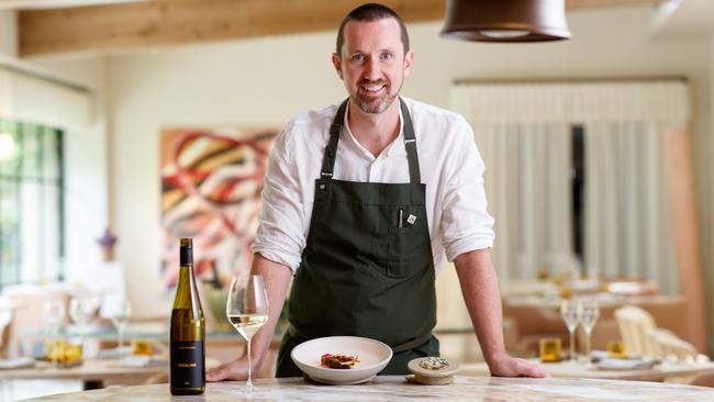 Executive chef Jacob Davey at the new Bird in Hand restaurant in Woodside. Picture Matt Turner.