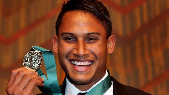 Ben Barba was one of the NRL’s biggest stars, winning the 2012 Dally M while playing for the Canterbury Bulldogs. Picture: Gregg Porteous