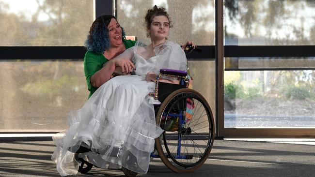 Ria Batten with daughter Kira, who will participate in her deb ball this week. Picture: Penny Stephens