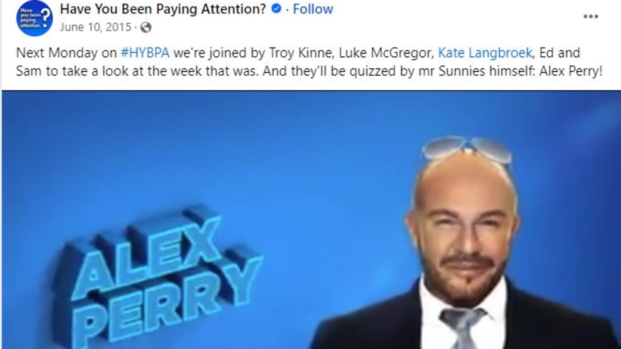 Seems Alex Perry didn't love his appearance on HYBPA.