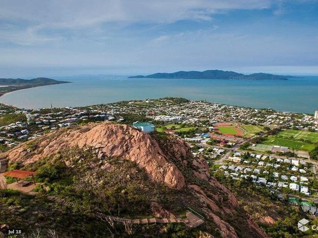 REAL ESTATE: An aerial view of North Ward in Townsville, where Clive Palmer bought a unit in 2018.