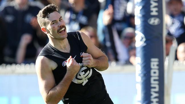 Mitch McGovern celebrates a goal. Picture: Michael Klein