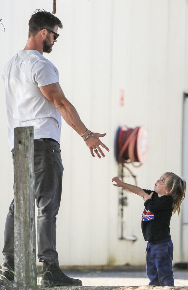 Lending a hand to one of his kids. Picture: Media Mode Group