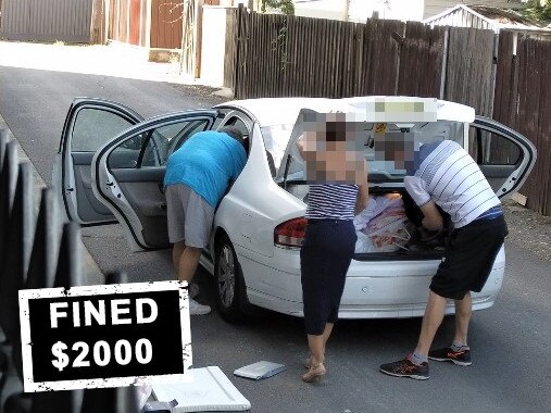 Council said they fined these people $2000 for dumping household items.